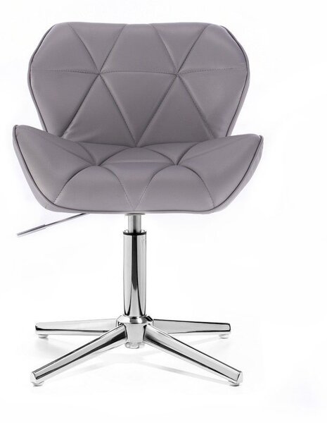 LuxuryForm DESIGN Židle MILANO na stříbrném kříži - šedá