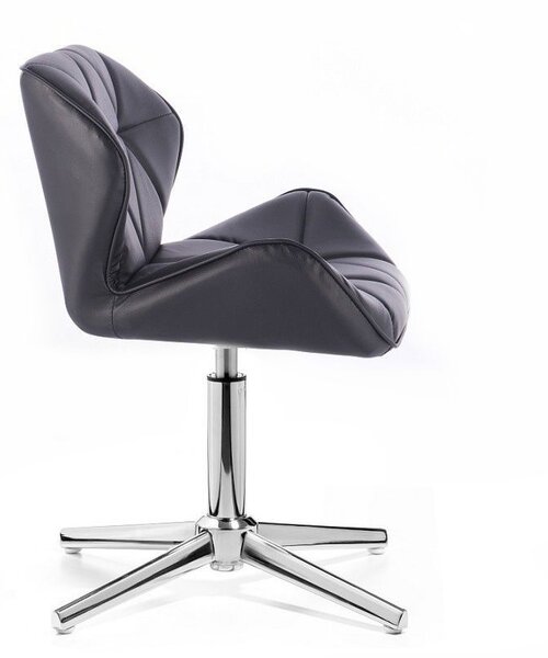 LuxuryForm DESIGN Židle MILANO na stříbrném kříži - černá