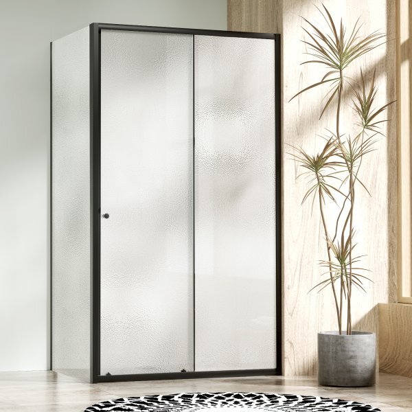 NICOL COMBI Black 100x80 grape Sprchový kout s posuvnými dveřmi