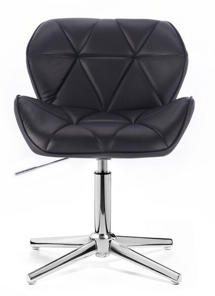 LuxuryForm DESIGN Židle MILANO na stříbrném kříži - černá