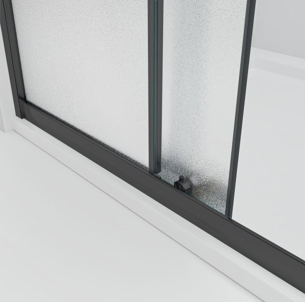 NICOL COMBI II Black 80x100x80 Čiré+Grape Sprchový kout s posuvnými dveřmi