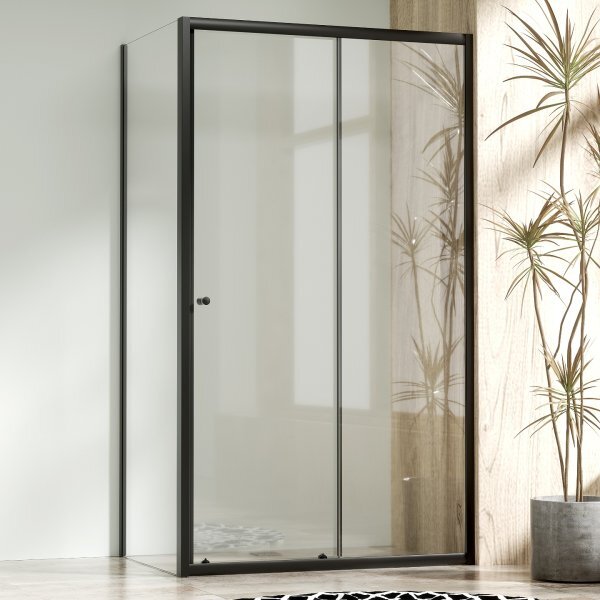 NICOL COMBI Black 100x90 čiré Sprchový kout s posuvnými dveřmi
