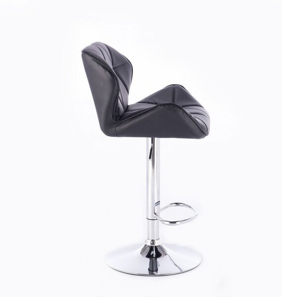 LuxuryForm DESIGN Barová židle MILANO na stříbrném talíři - černá