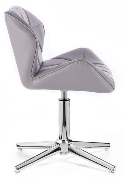 LuxuryForm DESIGN Židle MILANO na stříbrném kříži - šedá
