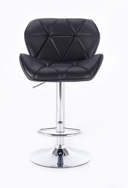 LuxuryForm DESIGN Barová židle MILANO na stříbrném talíři - černá