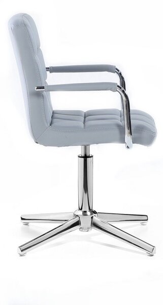 LuxuryForm DESIGN Židle VERONA na stříbrném kříži - šedá