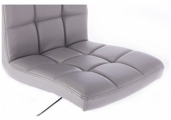 LuxuryForm DESIGN Židle TOLEDO na stříbrném kříži - šedá