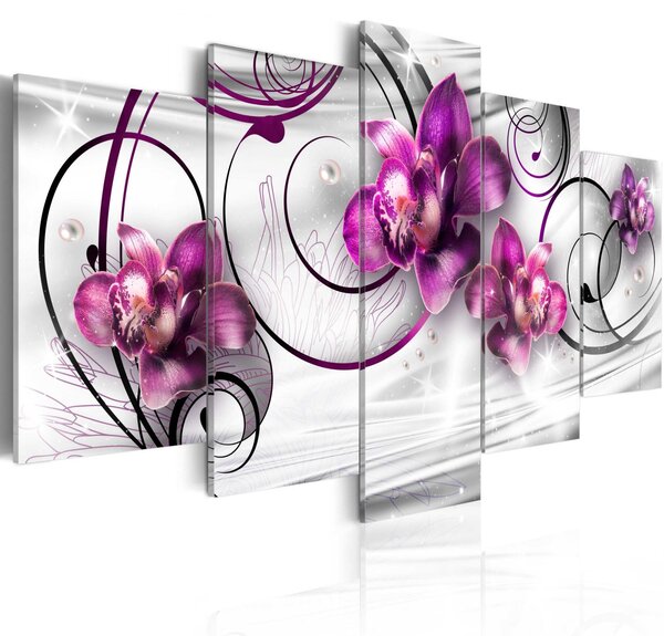 Obraz - Orchideje a perly 100x50