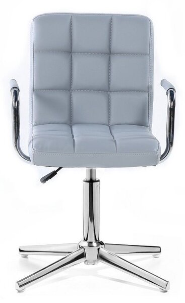 LuxuryForm DESIGN Židle VERONA na stříbrném kříži - šedá