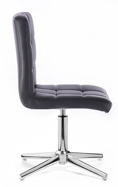 LuxuryForm DESIGN Židle TOLEDO na stříbrném kříži - černá