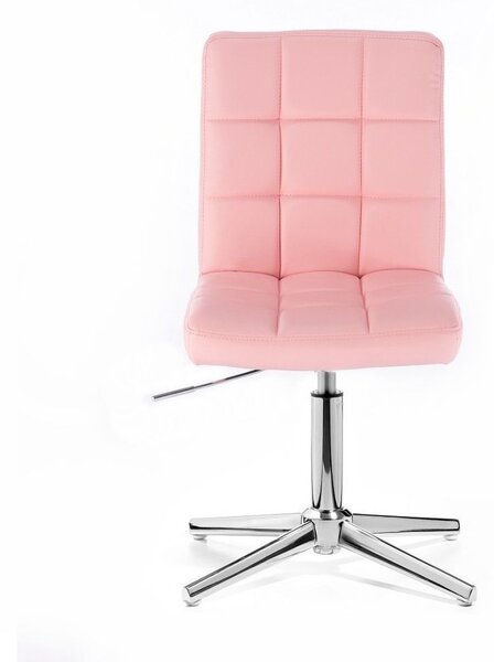 LuxuryForm DESIGN Židle TOLEDO na stříbrném kříži - růžová