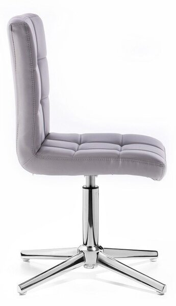 LuxuryForm DESIGN Židle TOLEDO na stříbrném kříži - šedá