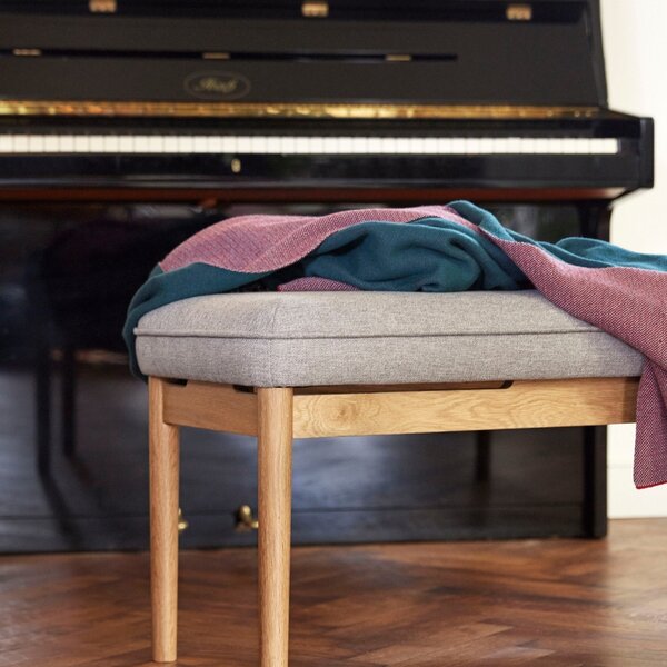 Modro-červený bavlněný pléd Hübsch Cuddle 200 x 130 cm