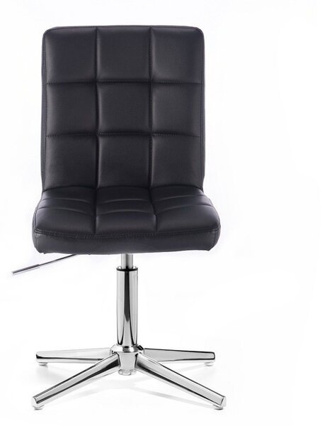 LuxuryForm DESIGN Židle TOLEDO na stříbrném kříži - černá