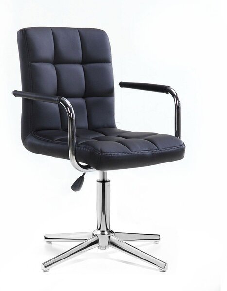 LuxuryForm Židle VERONA na stříbrném kříži - černá