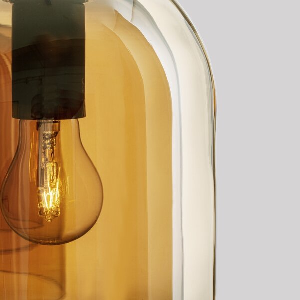 Oranžové skleněné závěsné světlo Nova Luce Velor 70 cm