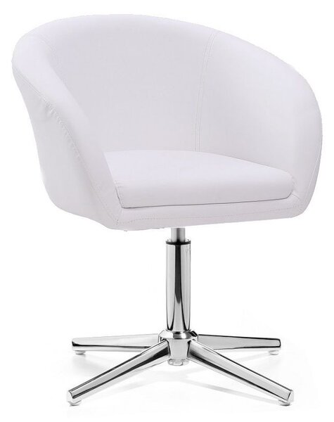 LuxuryForm Židle VENICE na stříbrném kříži - bílá