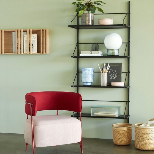 Bílo-zelená skleněná stolní lampa Hübsch Sphere