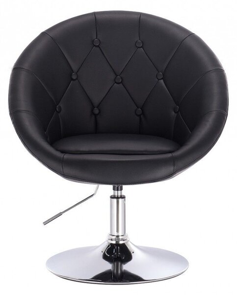 LuxuryForm DESIGN Křeslo VERA na stříbrném talíři - černé
