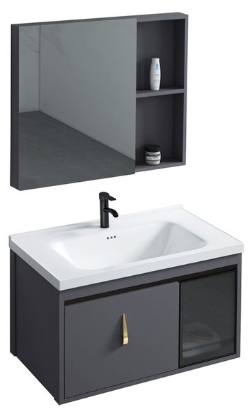 Sada koupelnového nábytku s umyvadlem Paris 60cm Grey