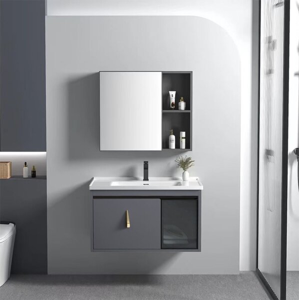 Sada koupelnového nábytku s umyvadlem Paris 60cm Grey