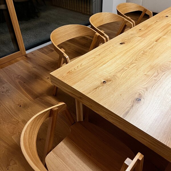 FormWood Masivní dubový rozkládací jídelní stůl Rolly 160 x 90 cm