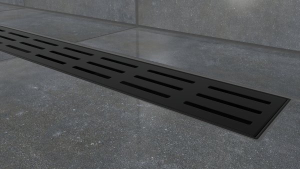 C-DRAINWELL 50 Black Odtokový podlahový žlab, kostky