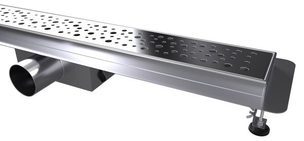 B-DRAINWELL 50 Chrom Odtokový podlahový žlab, bublinky