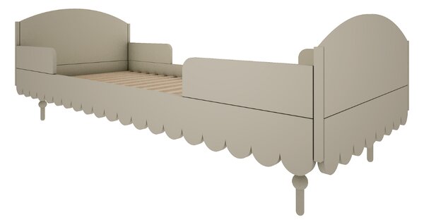 Dětská jednolůžková postel s odnímatelnou bočnicí BABUSHKA 90x200 cm - Bílá