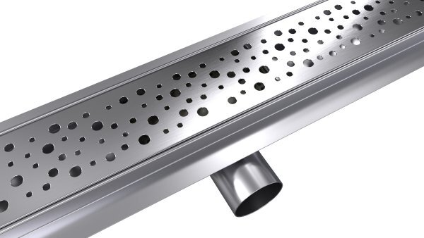 B-DRAINWELL 50 Chrom Odtokový podlahový žlab, bublinky