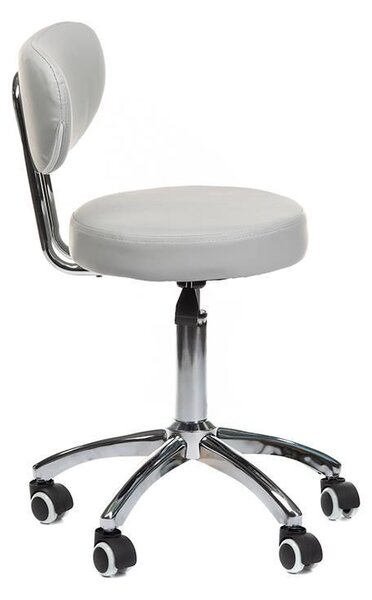 LuxuryForm DESIGN Židle BERGAMO na stříbrné podstavě s kolečky - šedá