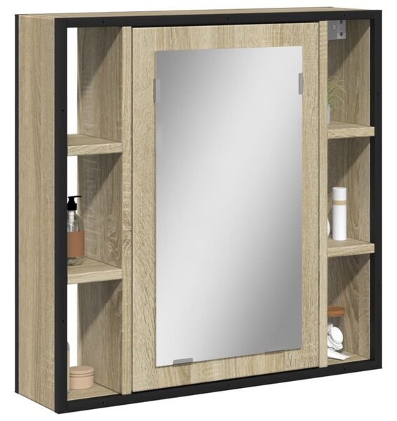 Koupelnová skříňka se zrcadlem dub sonoma 60x16x60 cm kompozit