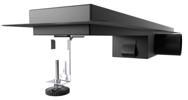 W-DRAINWELL 50 Black Odtokový podlahový žlab, vlnky