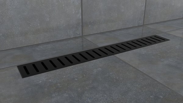 L-DRAINWELL 60 Black Odtokový podlahový žlab, žebřík