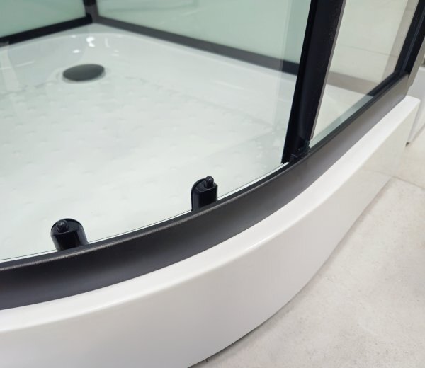 NOTRE AS-L 100x80 ČERNÝ Sprchový box asymetrický - levé provedení