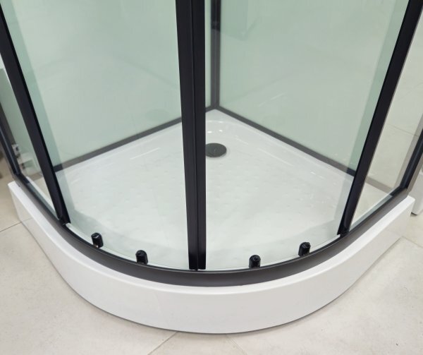 NOTRE AS-L 100x80 ČERNÝ Sprchový box asymetrický - levé provedení