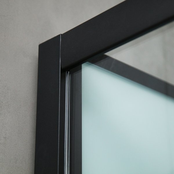 NOTRE AS-L 100x80 ČERNÝ Sprchový box asymetrický - levé provedení