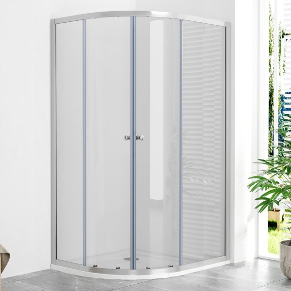 POINT AS ROCKY 100x80 Clear Pravý Asymetrický sprchový kout s mramorovou vaničkou
