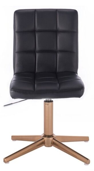 LuxuryForm DESIGN Židle TOLEDO na zlatém kříži - černá