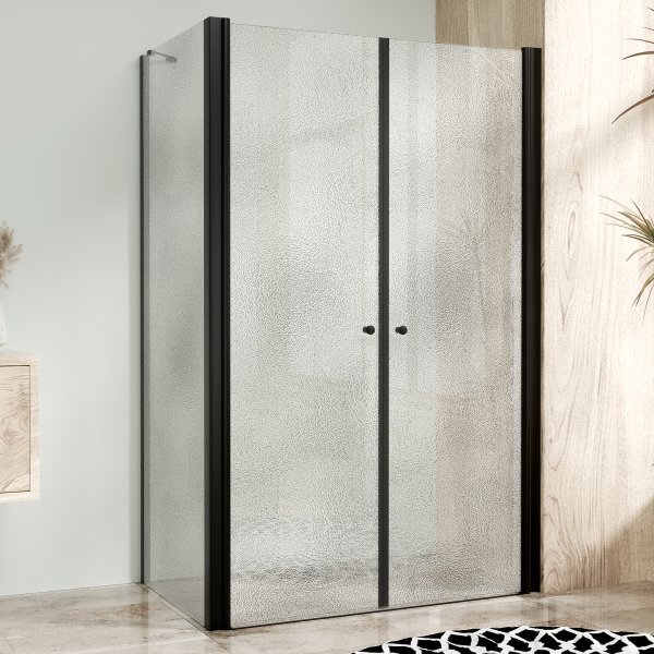 BETA COMBI Black 90x80 Grape Obdélníkový sprchový kout bez vaničky