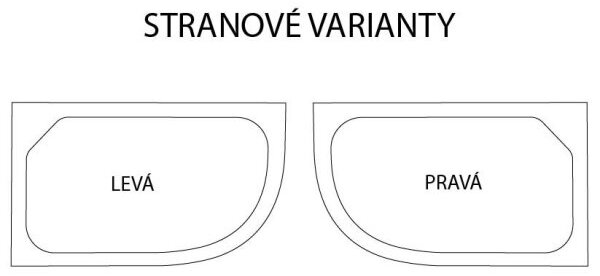 SAP AS 100x80 Pravá Sprchová vanička hluboká