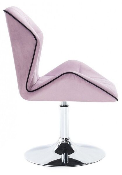 LuxuryForm DESIGN Židle MILANO MAX VELUR na stříbrném talíři - levandule