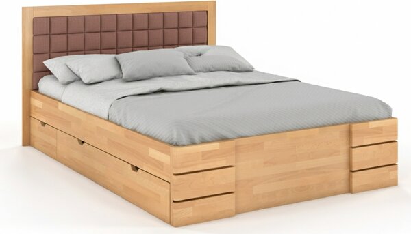 Buková postel s úložným prostorem - Gotland Drawers Čalounění postele: 2315, Odstín moření: Buk přírodní, Rozměr: 120x200
