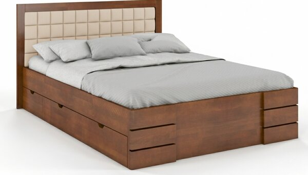 Buková postel s úložným prostorem - Gotland Drawers Čalounění postele: 2315, Odstín moření: Buk přírodní, Rozměr: 120x200