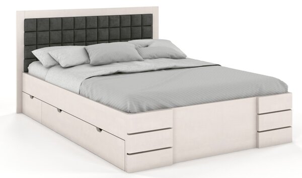 Buková postel s úložným prostorem - Gotland Drawers Čalounění postele: 2315, Odstín moření: Buk přírodní, Rozměr: 120x200