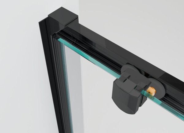 NICOL COMBI II Black 80x100x80 Čiré Sprchový kout s posuvnými dveřmi