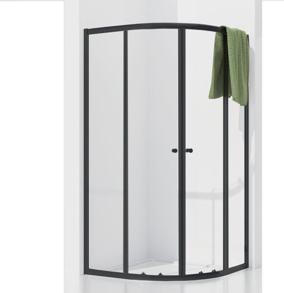 POINT BLACK 80x80 Clear Čtvrtkruhová sprchová zástěna