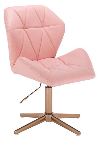 LuxuryForm Židle MILANO MAX na zlatém kříži - růžová