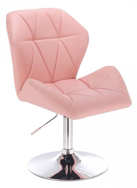LuxuryForm Židle MILANO MAX na stříbrném talíři - růžová