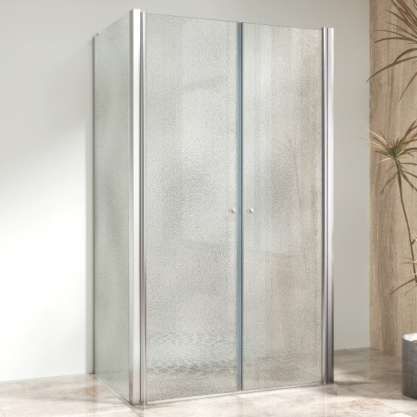 BETA COMBI II Chrom 80x80x80 Grape Sprchový kout nástěnný